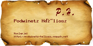 Podwinetz Héliosz névjegykártya